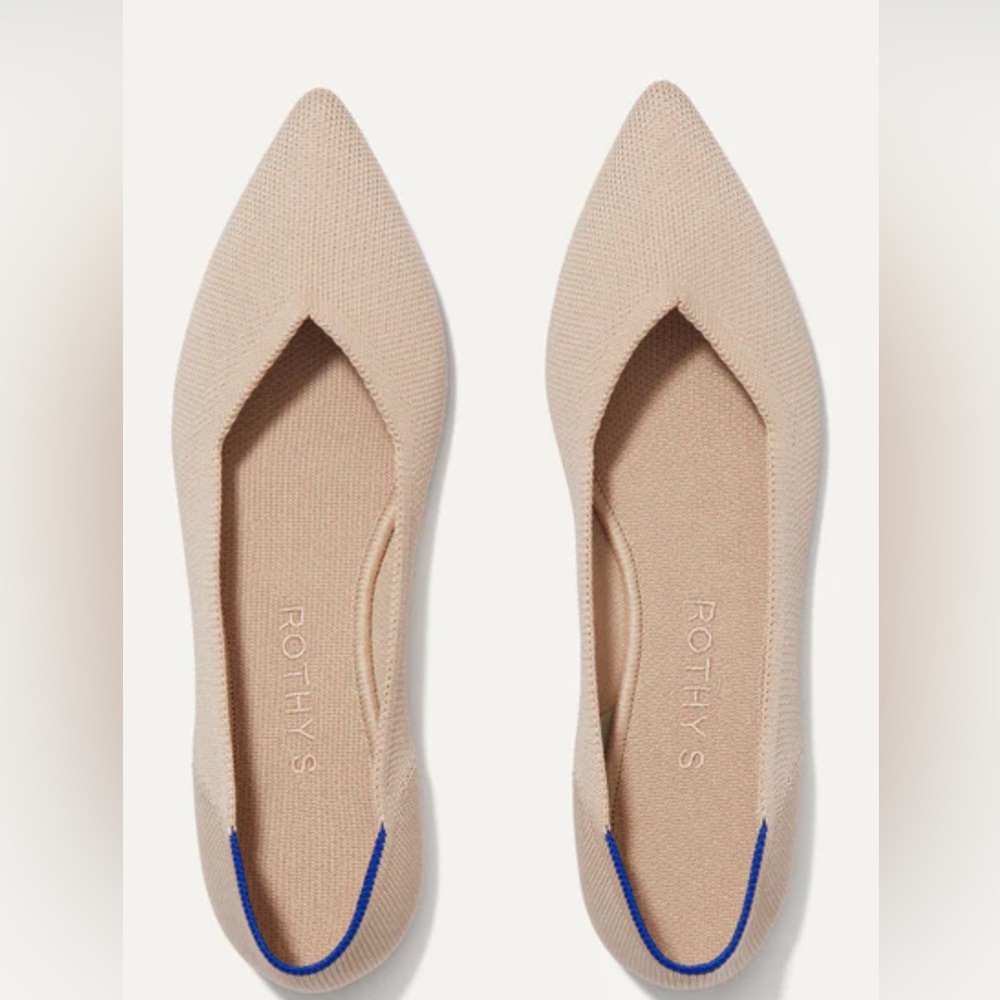 Rothy’s The Point in Ecru (taupe/beige) Size 9